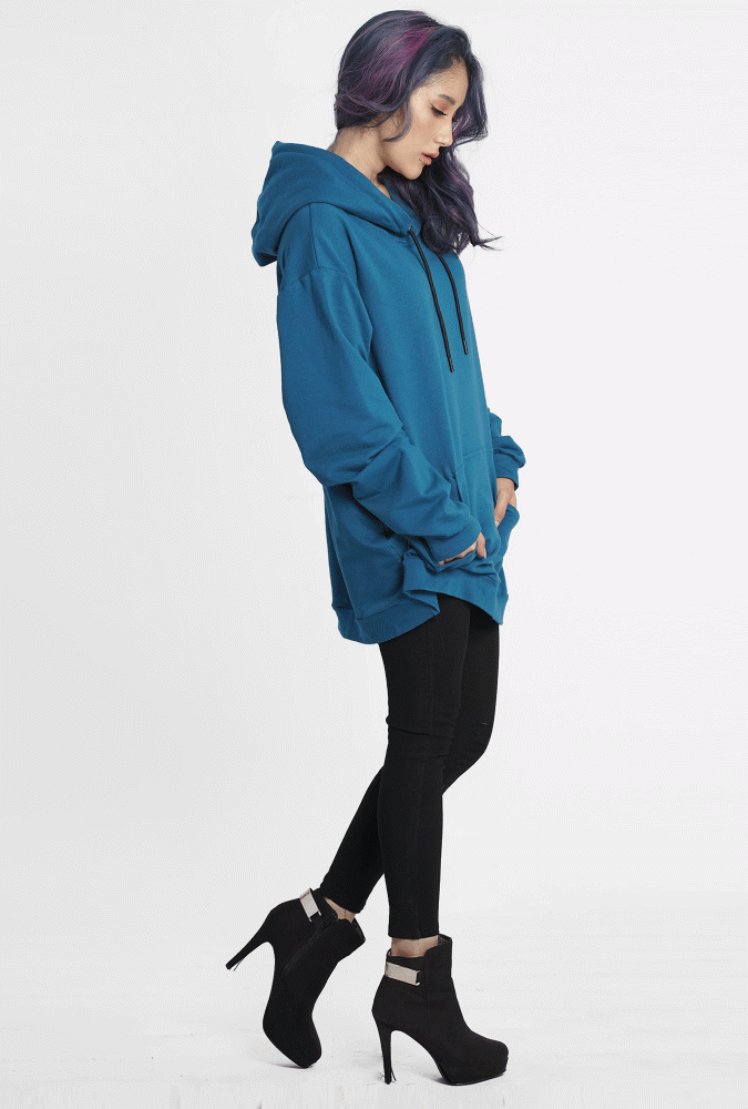 Golden Culture Autumn Girl  Hoodie (Blue 1)